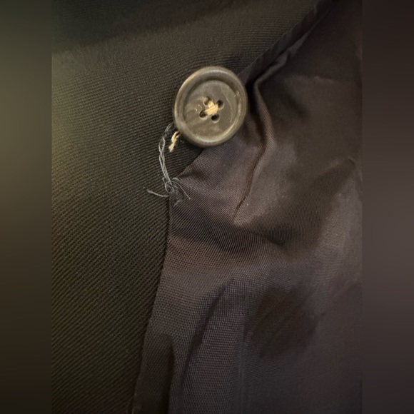 Vintage Ann Taylor 100% Wool Long Blazer Jacket in Navy Blue in Size 2 - Picture 7 of 7